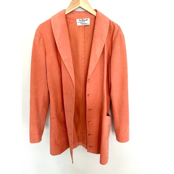 Vintage Vera Maxwell Ultra Suede Jacket Blazer Covered Buttons Washable Suede - Picture 4 of 9